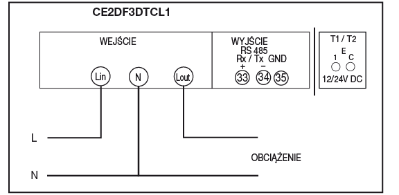 Licznik energii Conto D2 - schemat 1